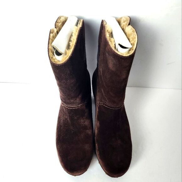 UGG Amoret Shearling Clog Booties Java Size 7 New - Picture 4 of 10